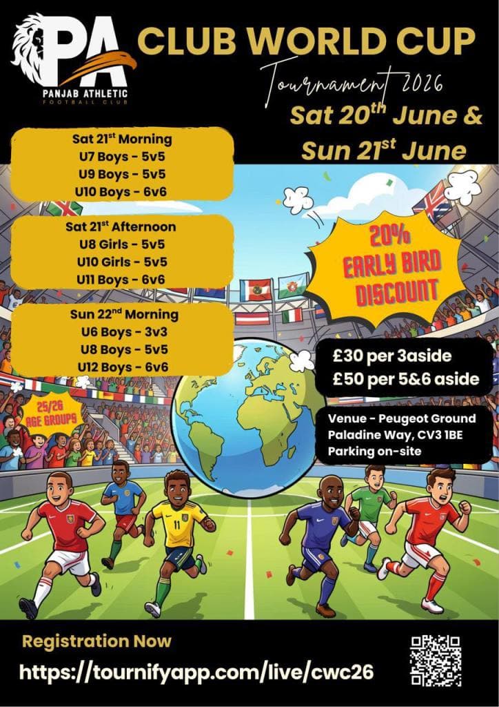 Panjab Athletic Club World Cup flyer