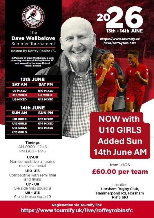 Roffey Robins Summer Tournment flyer