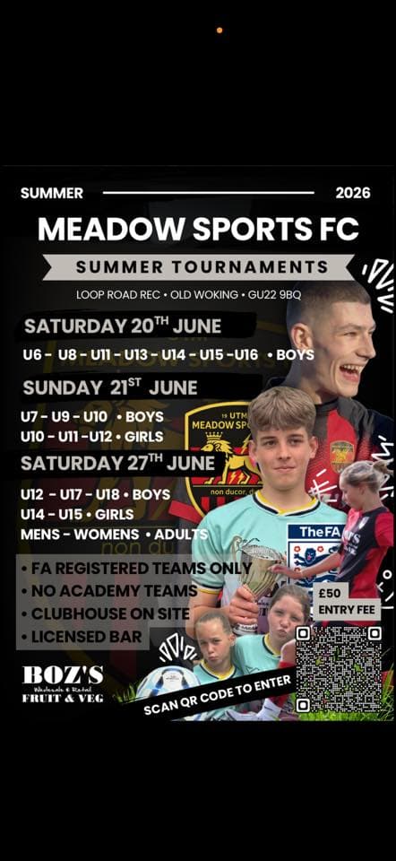 Meadow Sports FC Summer Tournament flyer