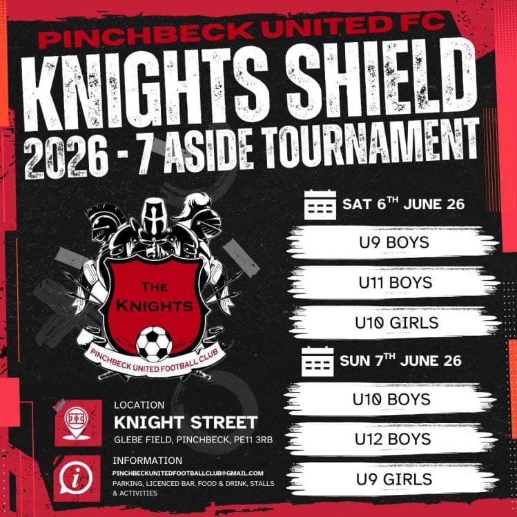 Pinchbeck United FC Knights Shield flyer