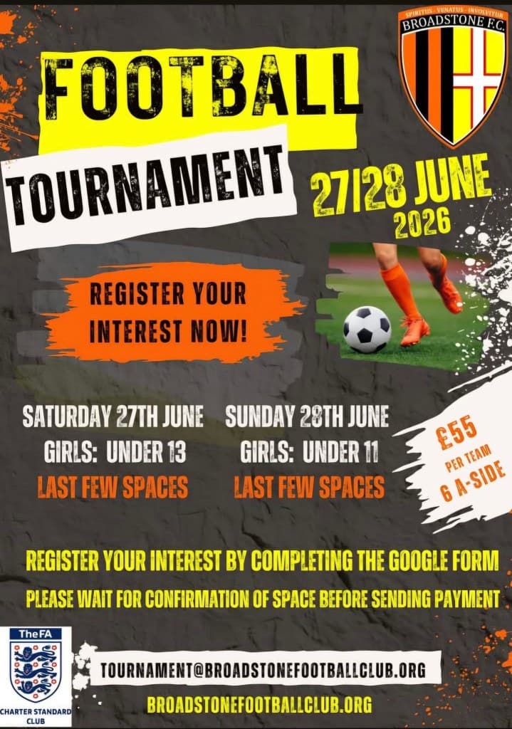Broadstone FC Football Tournament flyer