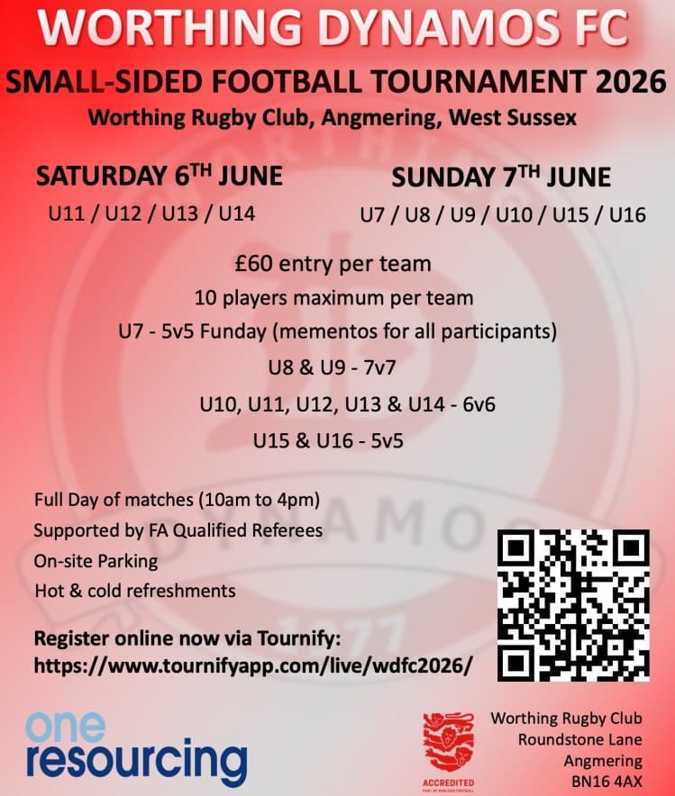 Worthing Dynamos Small-Sided Tournament flyer