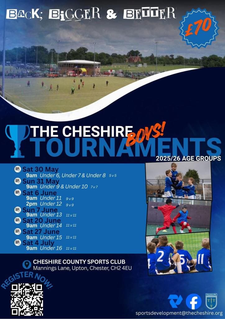 Cheshire County Sports Cup flyer