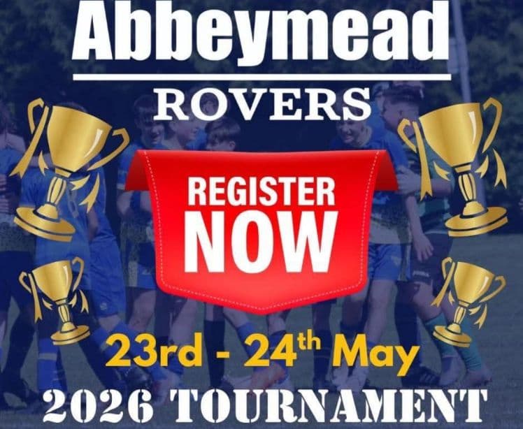 Abbeymead Rovers 2026 Annual Tournament flyer