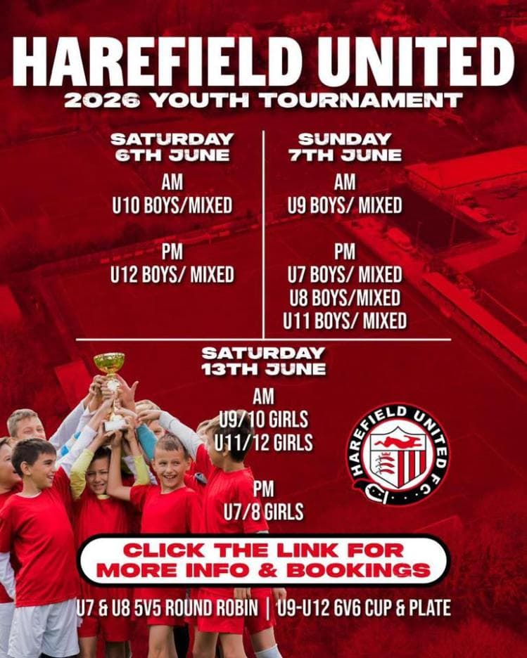 Harefield United Youth Summer Tournament - GIRLS ONLY flyer