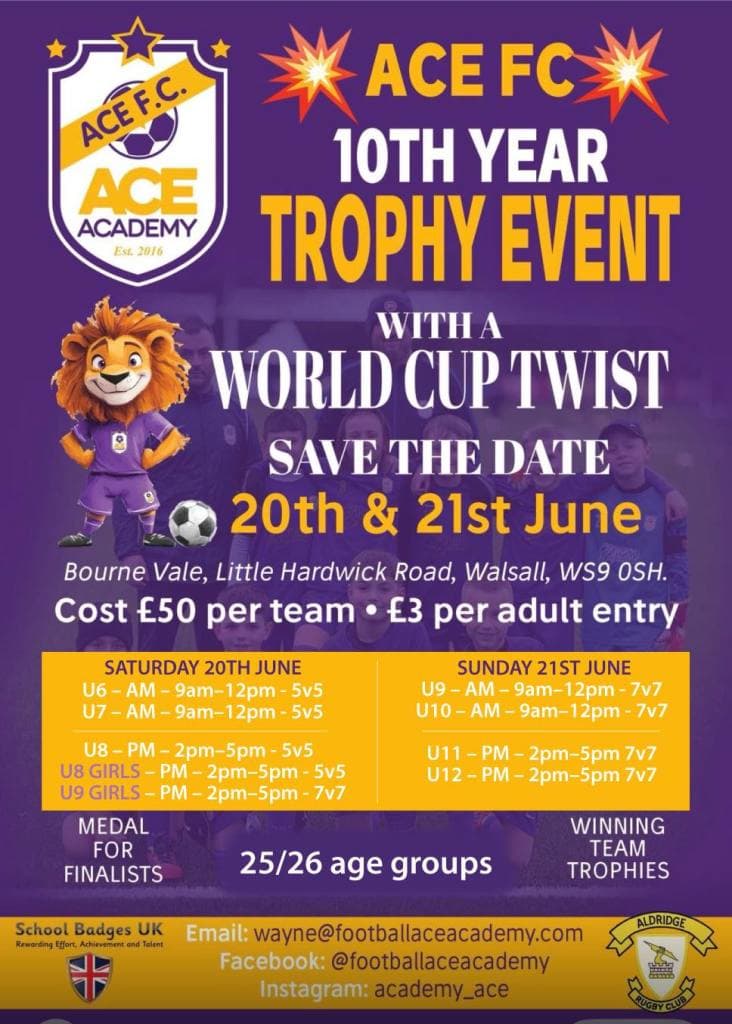 Ace FC Tournament flyer