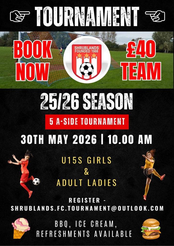 Shrublands FC Tournament - GIRLS ONLY