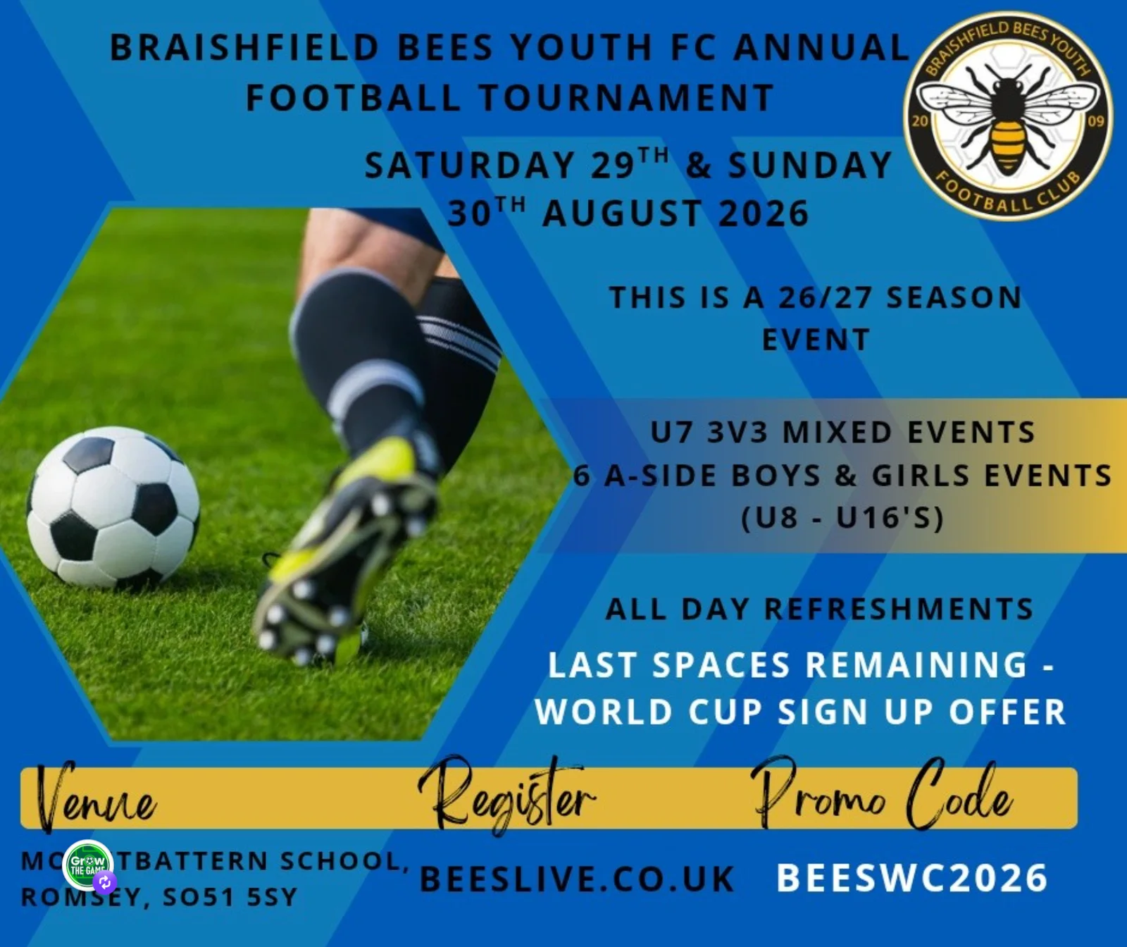 Braishfield Bees Youth FC Annual Football Tournament