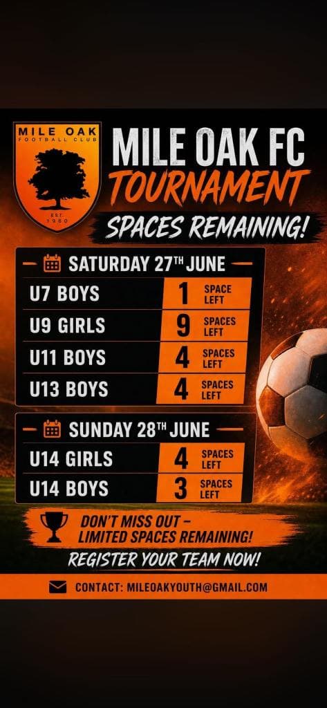Mile Oak Youth FC - Summer Tournament