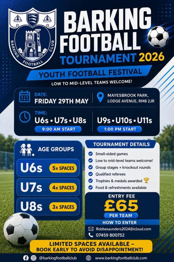 Barking Youth Tournament flyer