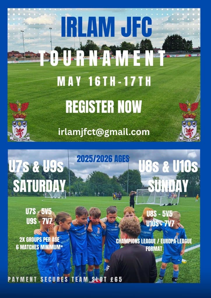 Irlam JFC Tournament flyer