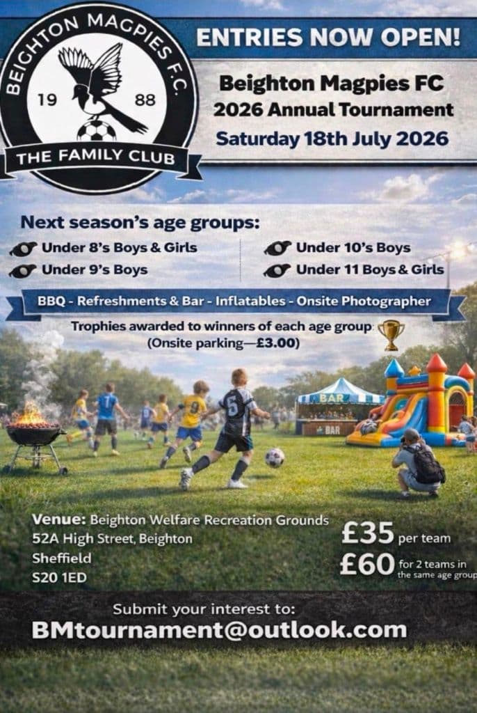 Beighton Magpies Annual Tournament flyer