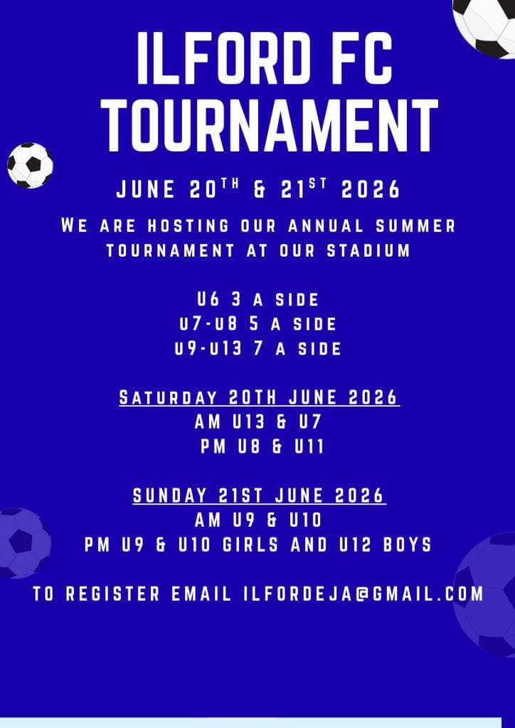 Ilford FC Tournament flyer