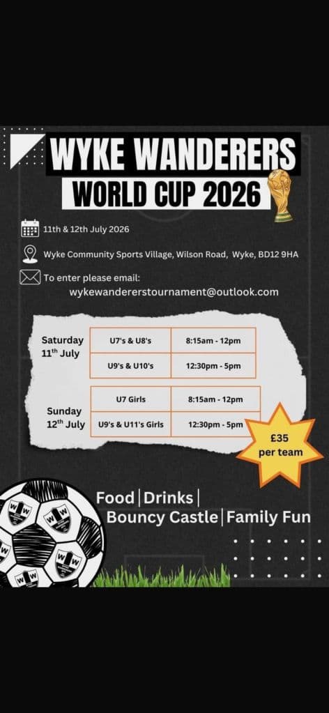 Wyke Wanderers World Cup flyer