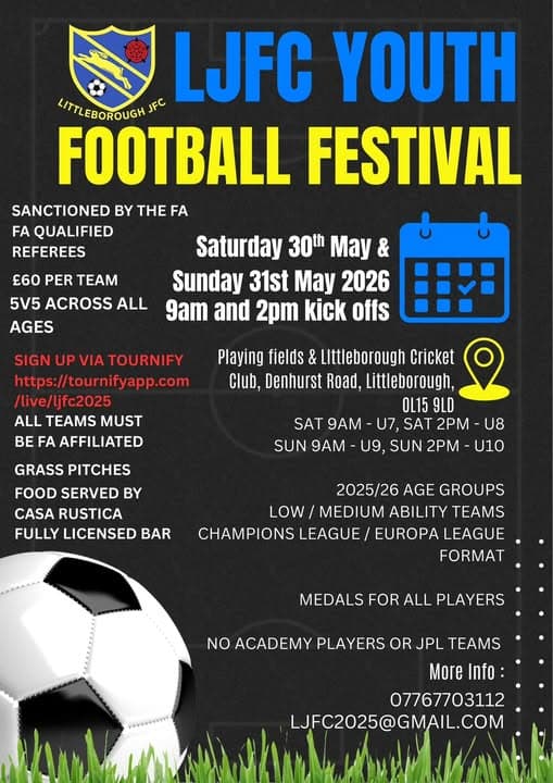 Littleborough Juniors Football Club Youth Football Festival