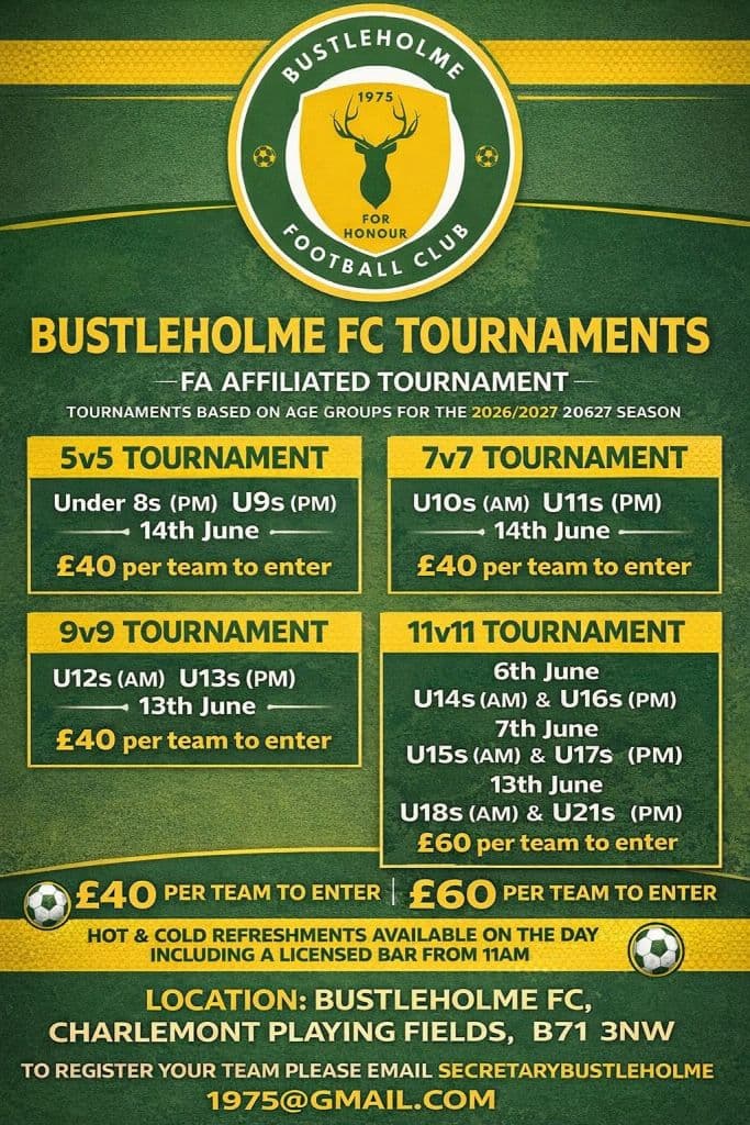 Bustleholme FC Tournament flyer
