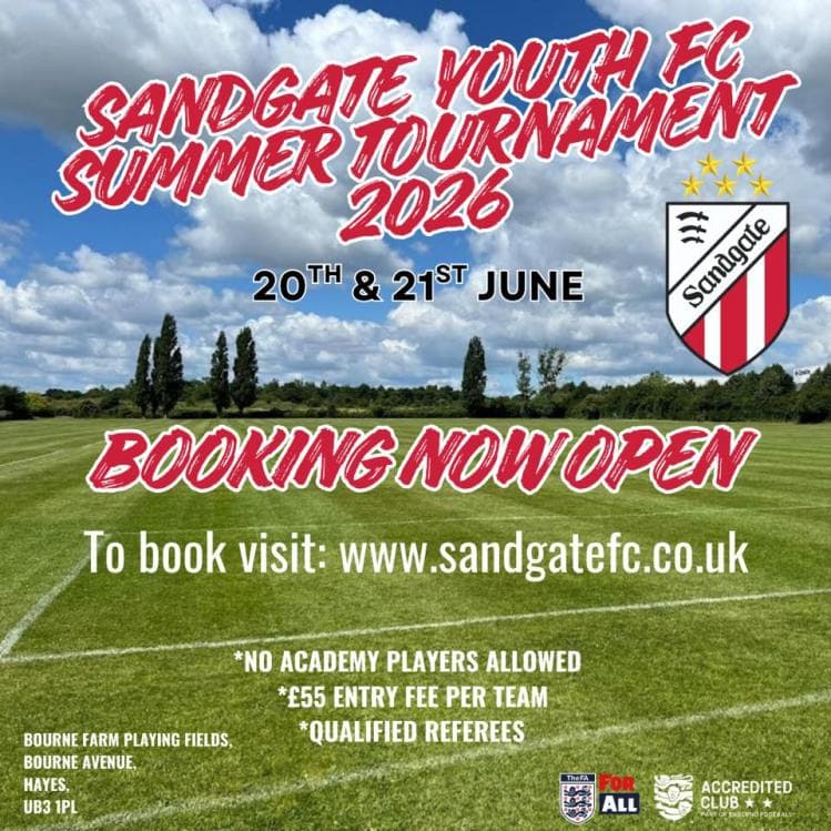 Sandgate FC Tournament flyer