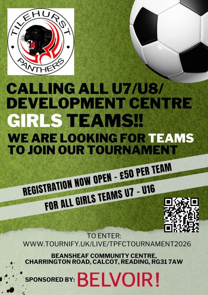 Tilehurst Panthers Girls Football Tournament - GIRLS ONLY flyer