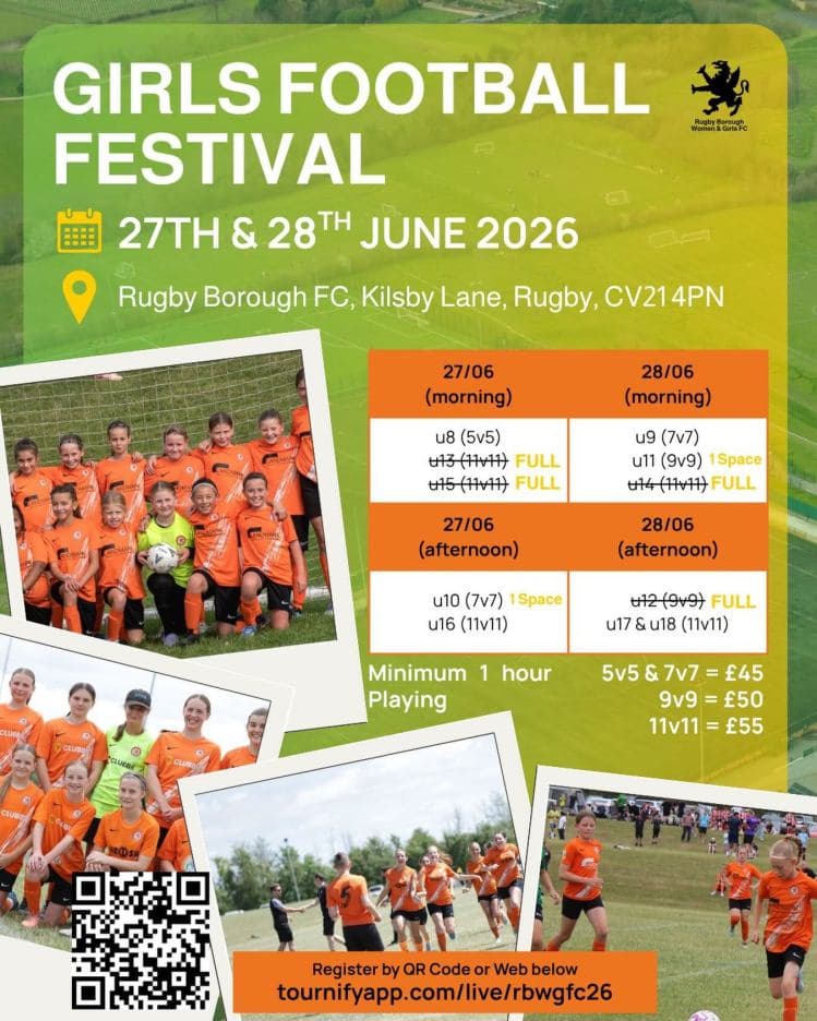 Rugby Borough Women & Girls Tournament - GIRLS ONLY