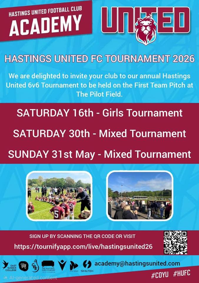Hastings United Tournament flyer