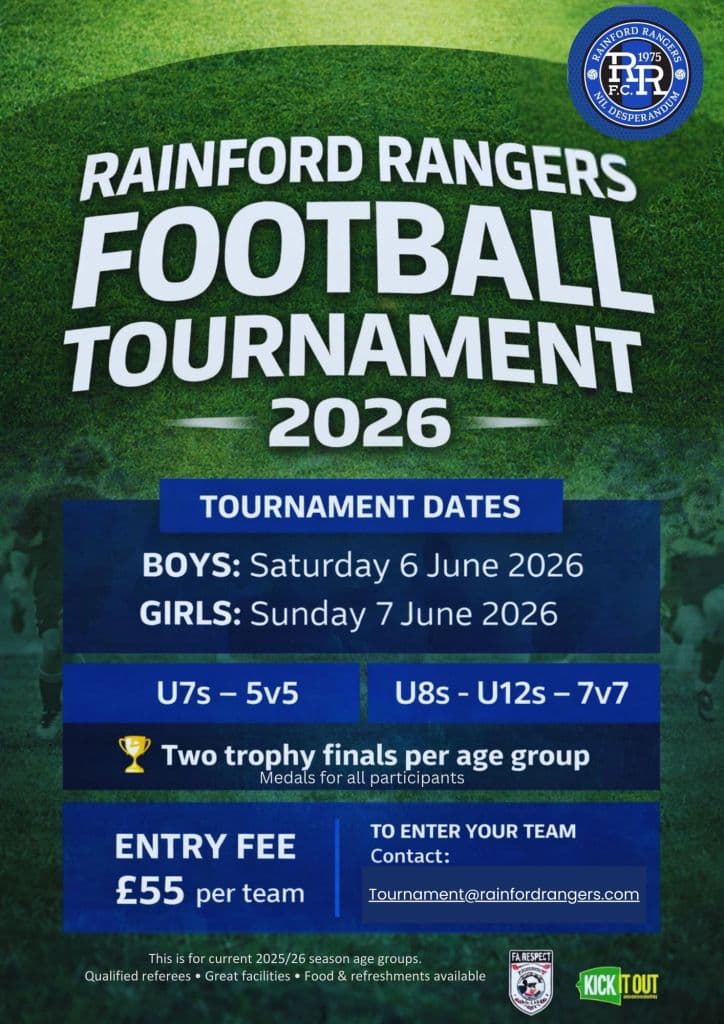 Rainford Rangers Football Tournament - GIRLS ONLY flyer
