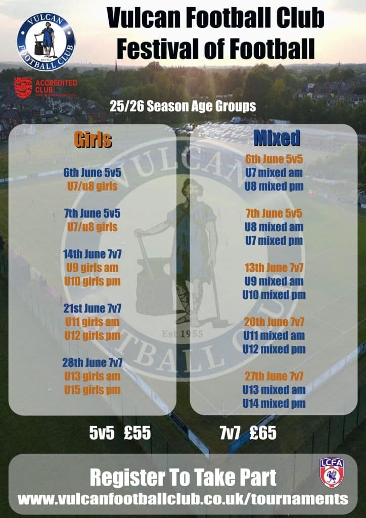 Vulcan Juniors Festival of Football - GIRLS ONLY flyer