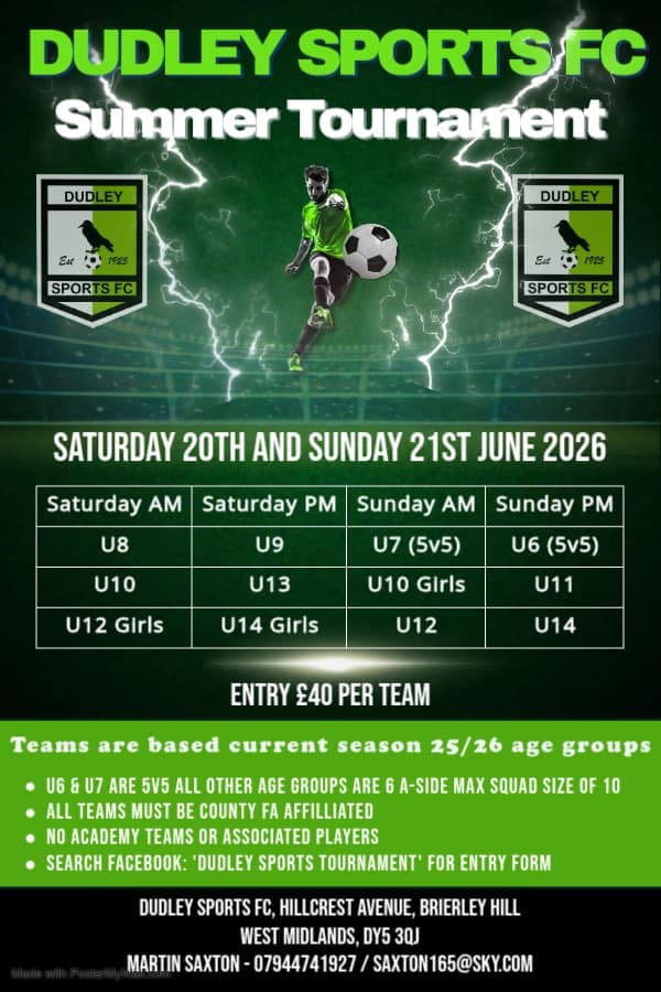 Dudley Sports Tournament flyer