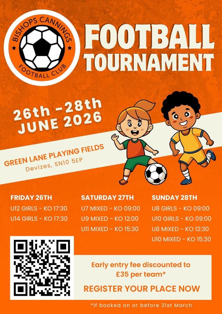 Bishops Cannings FC Youth Summer Tournament flyer