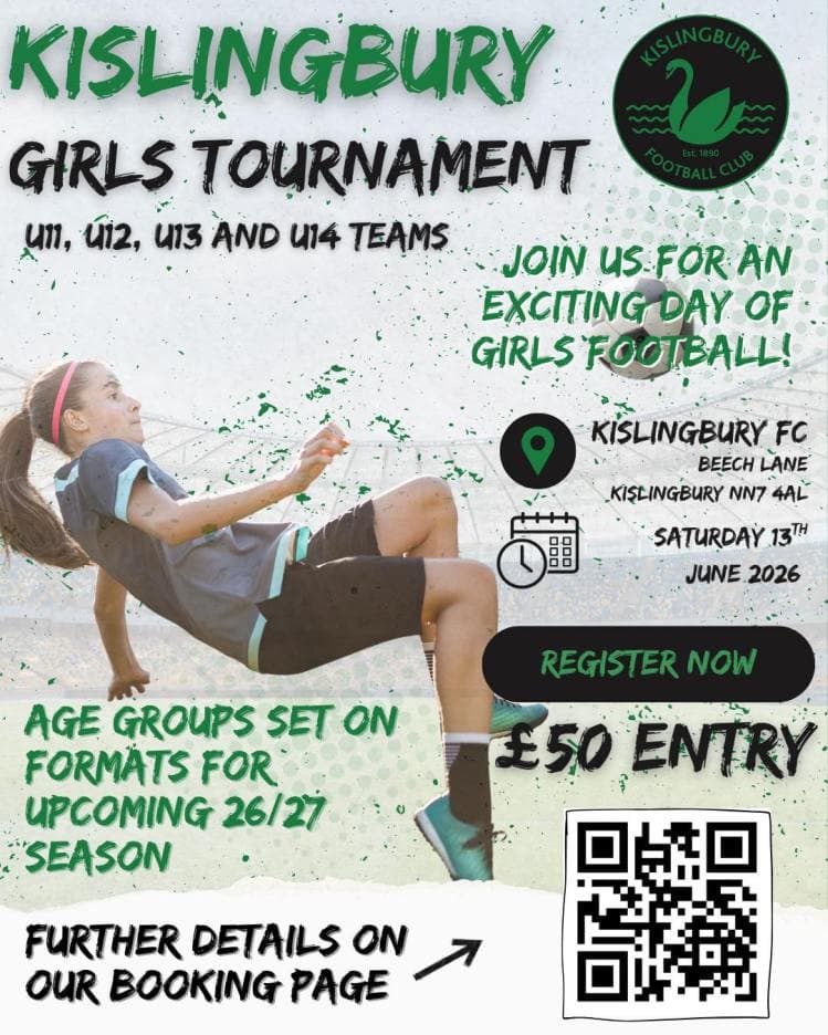 Kislingbury Girls Tournament - GIRLS ONLY flyer