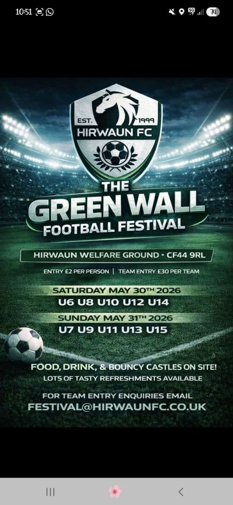 Green Wall Football Festival flyer