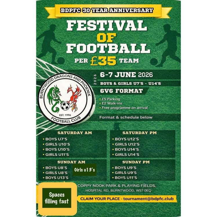 BDPFC Fesitval Of Football flyer