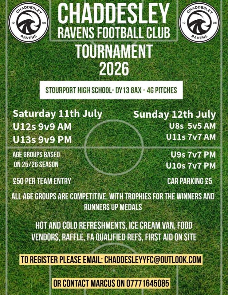 Chaddesley Ravens FC Tournament