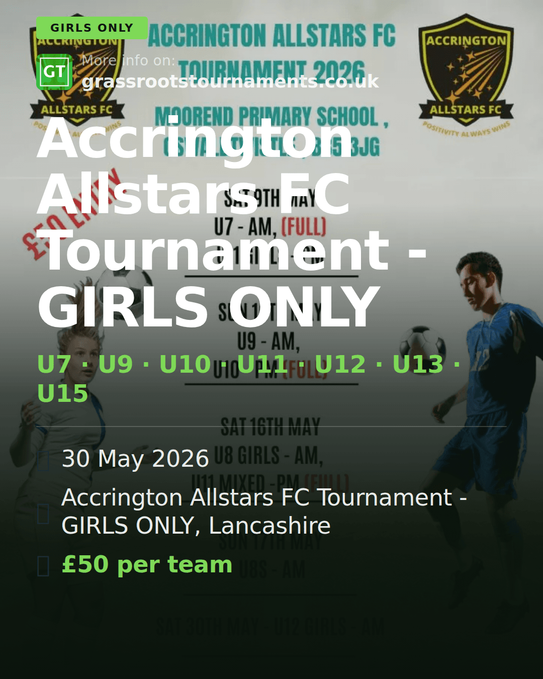 Accrington Allstars FC Tournament - GIRLS ONLY — social preview