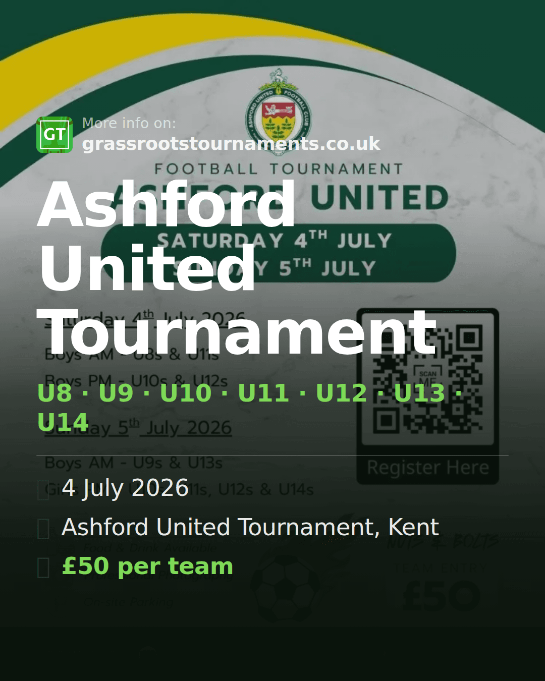 Ashford United Tournament — social preview