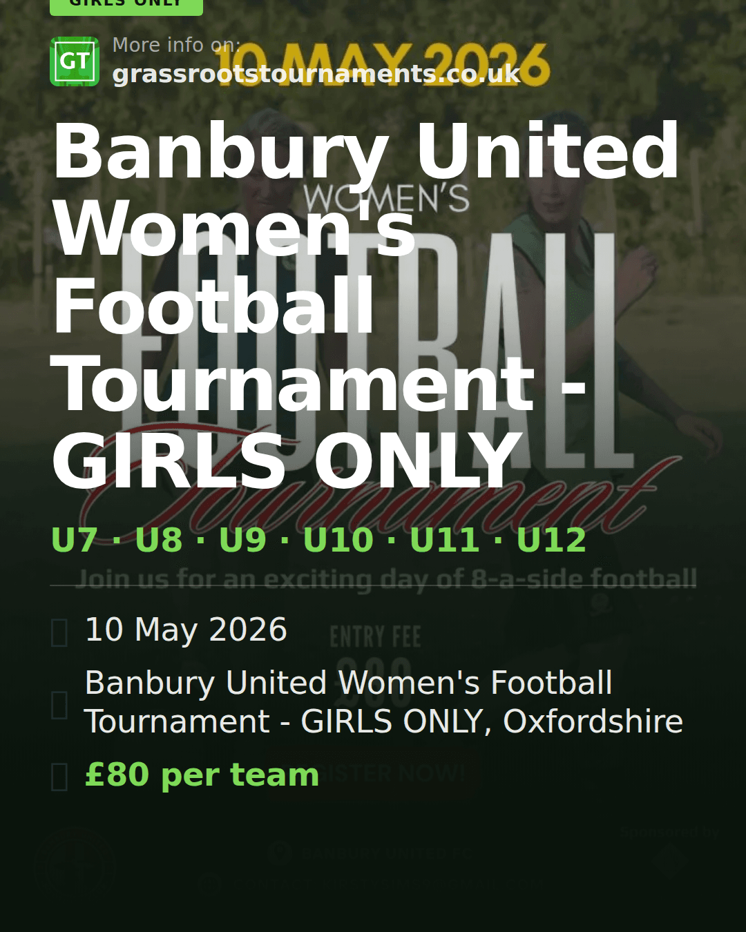 Banbury United Women's Football Tournament - GIRLS ONLY — social preview