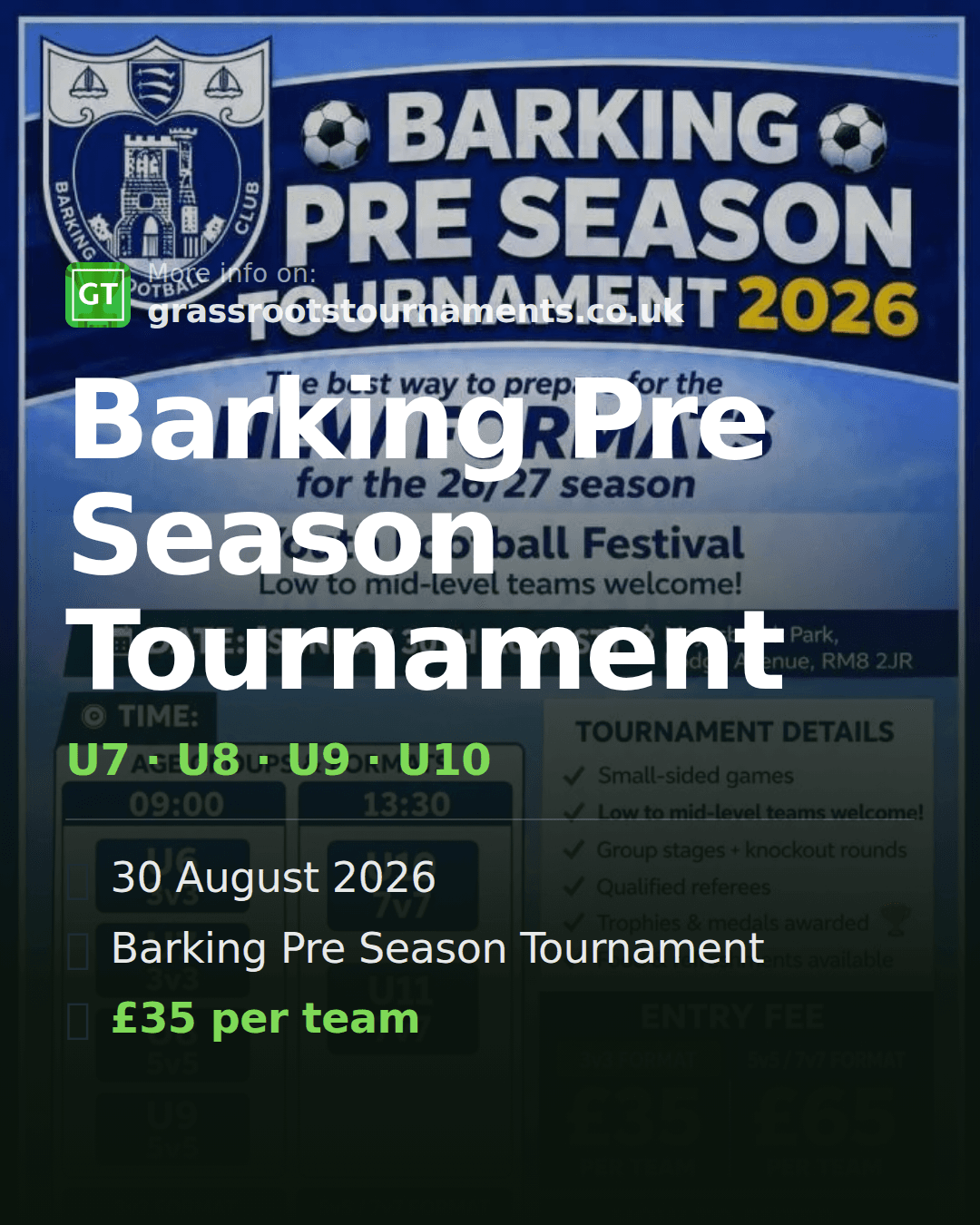 Barking Pre Season Tournament — social preview