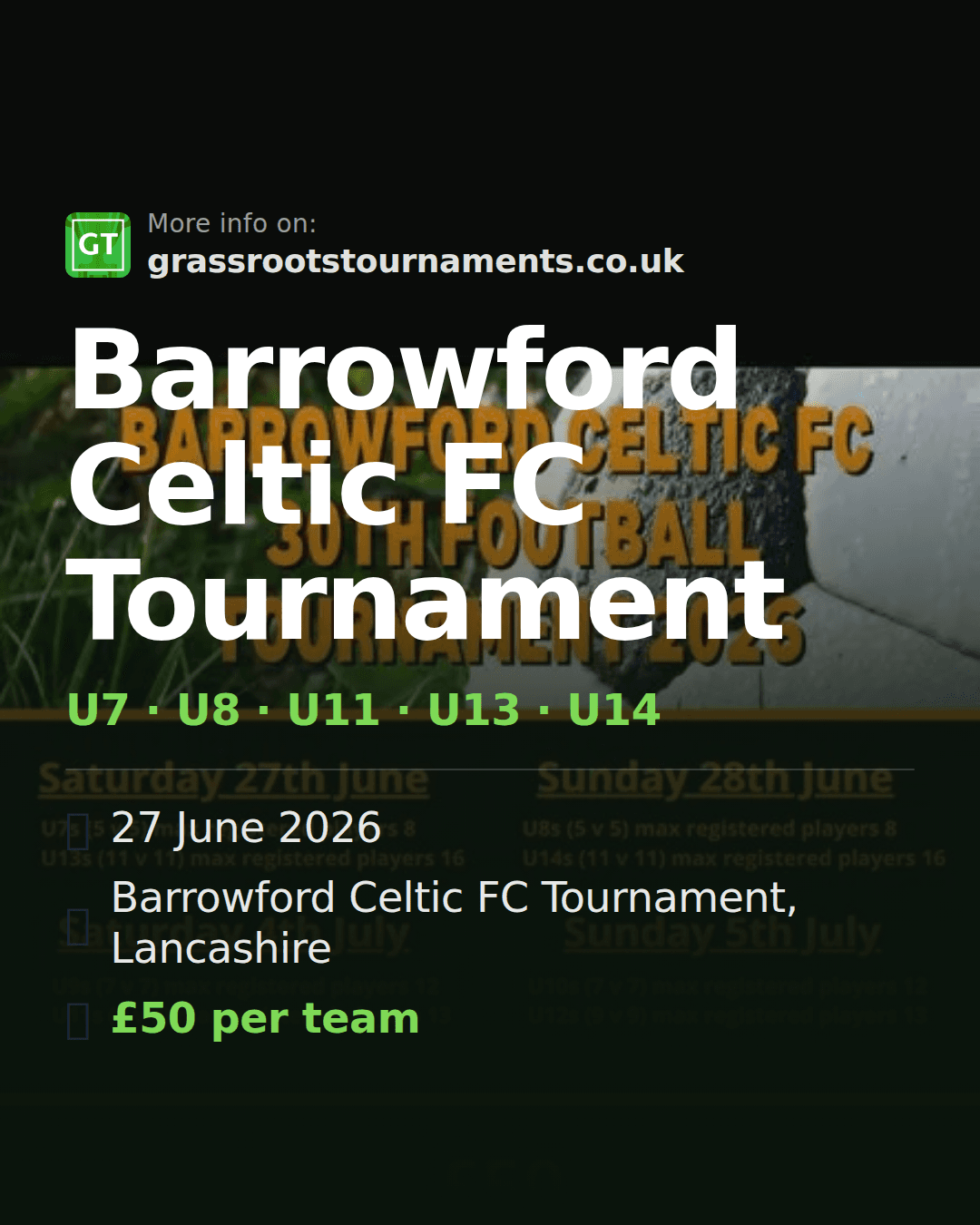 Barrowford Celtic FC Tournament — social preview