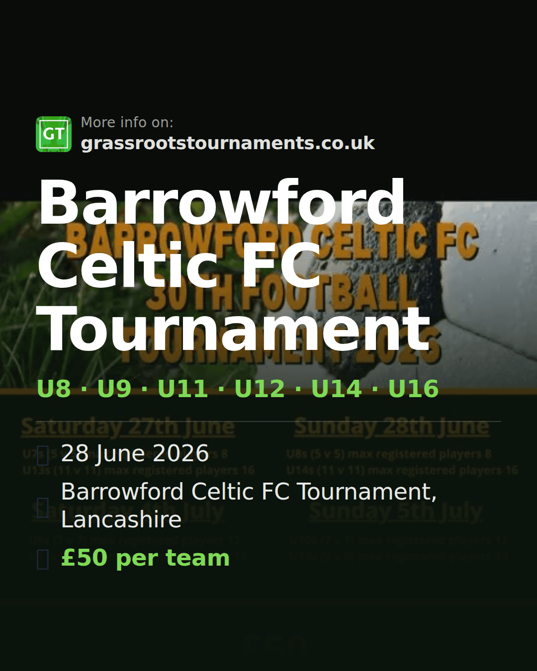 Barrowford Celtic FC Tournament — social preview