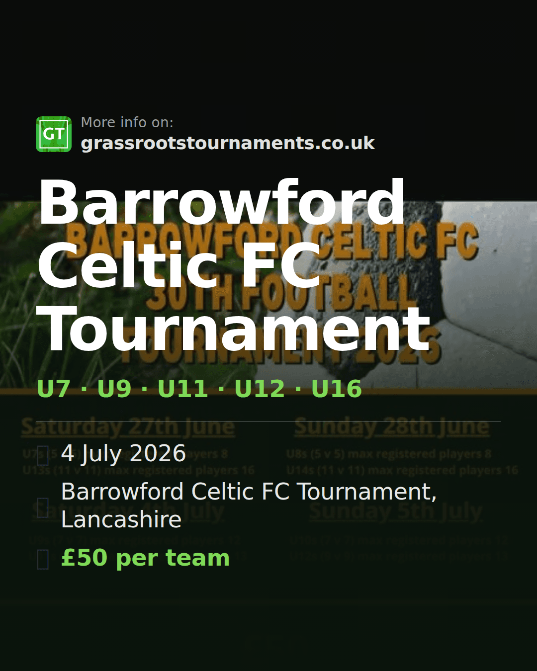 Barrowford Celtic FC Tournament — social preview