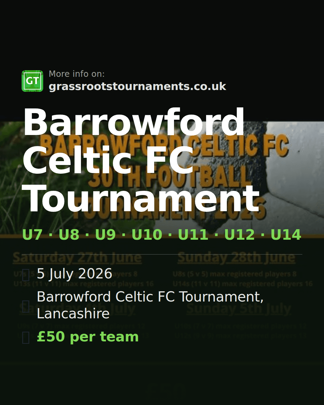 Barrowford Celtic FC Tournament — social preview