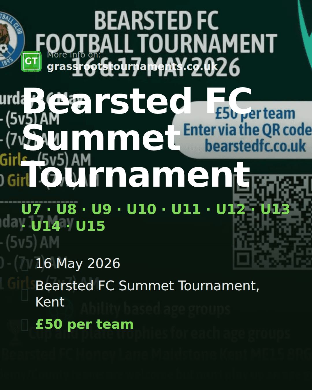 Bearsted FC Summet Tournament — social preview