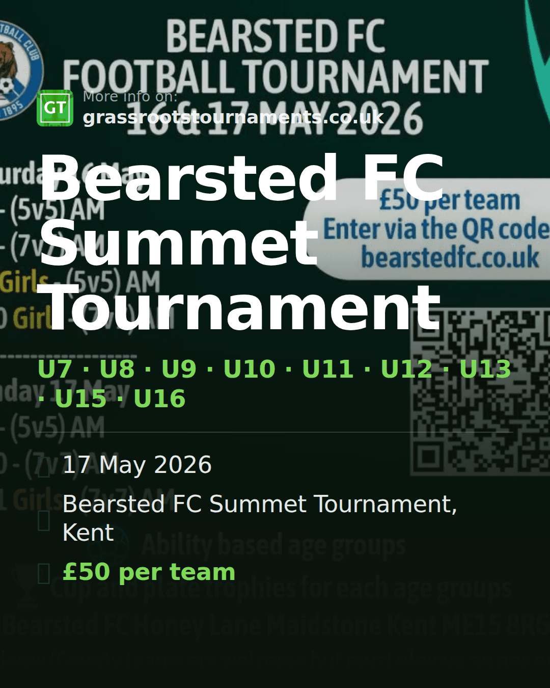 Bearsted FC Summet Tournament — social preview