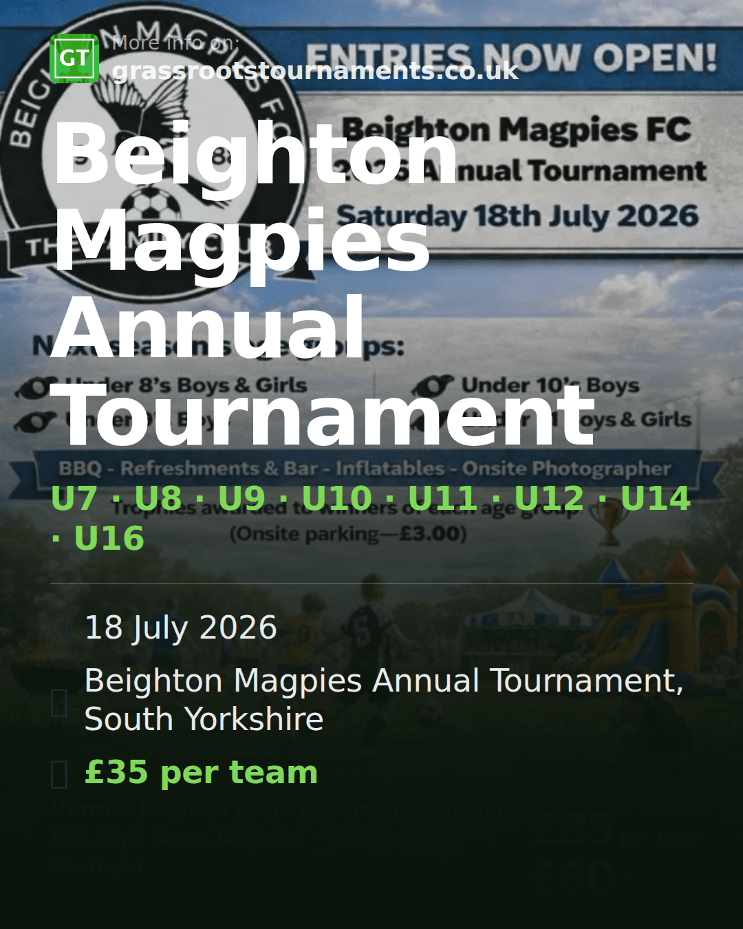 Beighton Magpies Annual Tournament — social preview