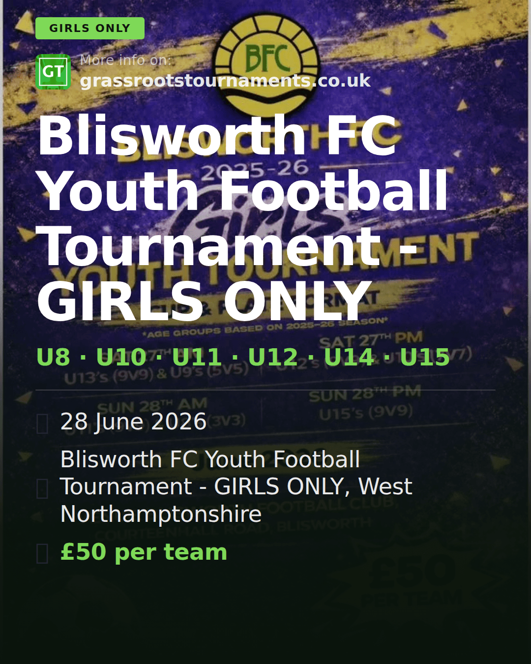 Blisworth FC Youth Football Tournament - GIRLS ONLY — social preview