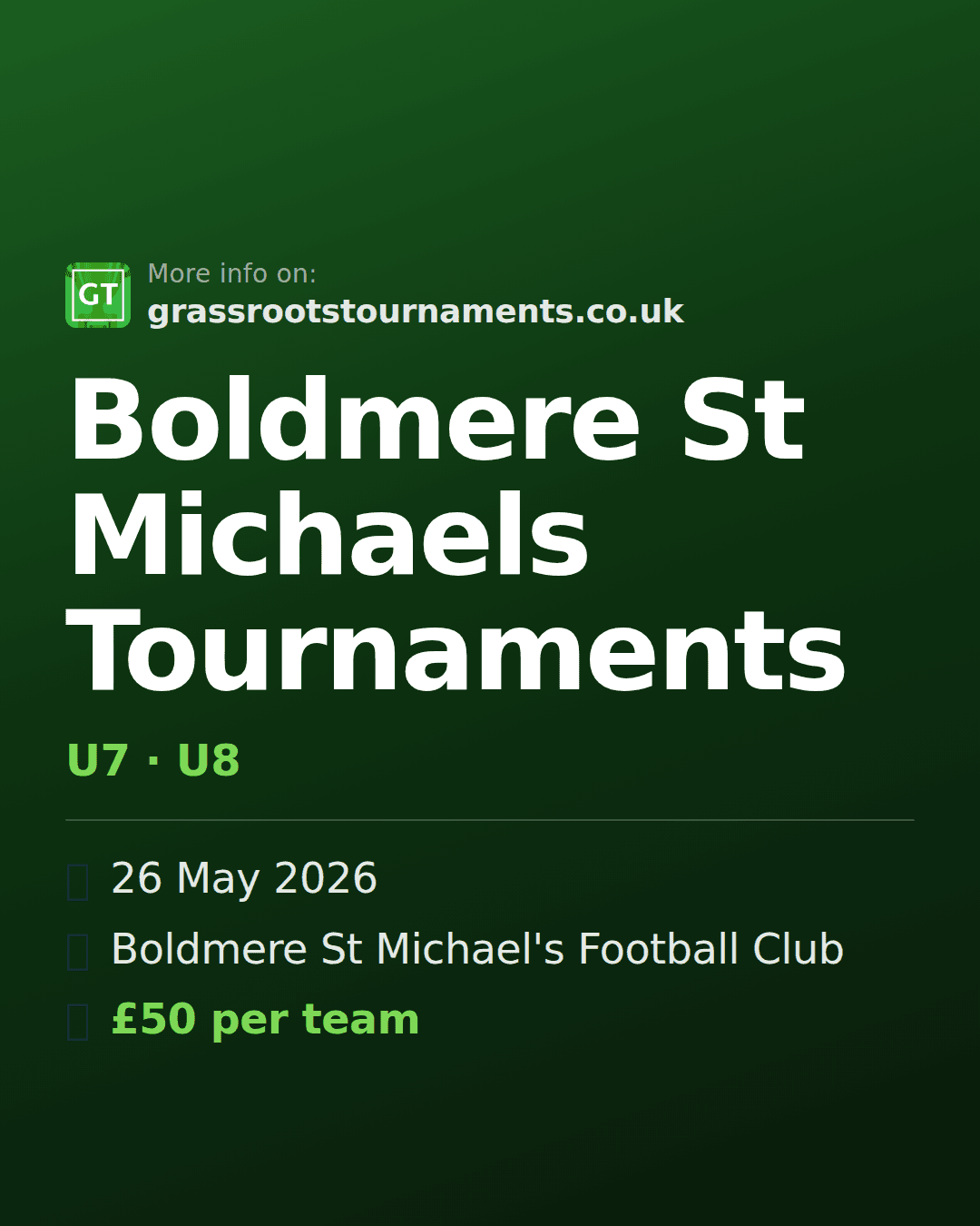 Boldmere St Michaels Tournaments — social preview