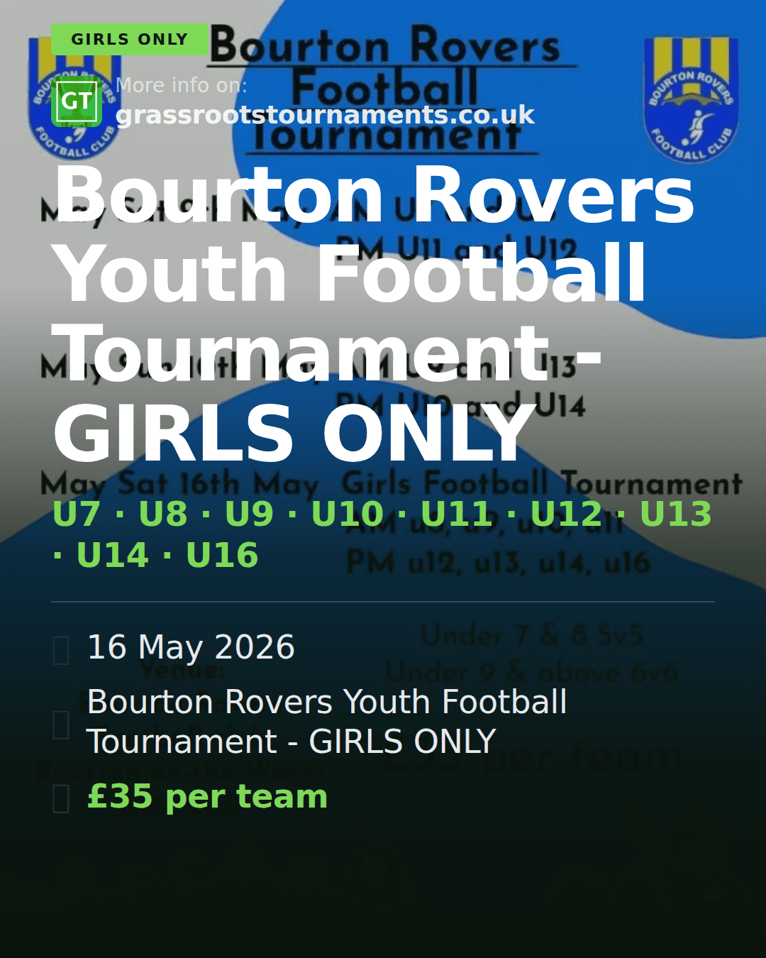 Bourton Rovers Youth Football Tournament - GIRLS ONLY — social preview