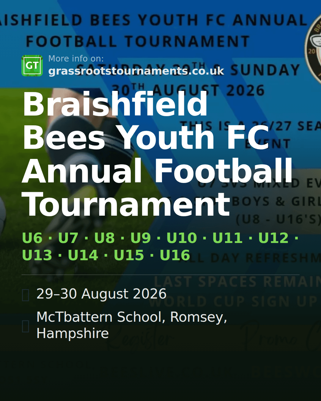 Braishfield Bees Youth FC Annual Football Tournament — social preview