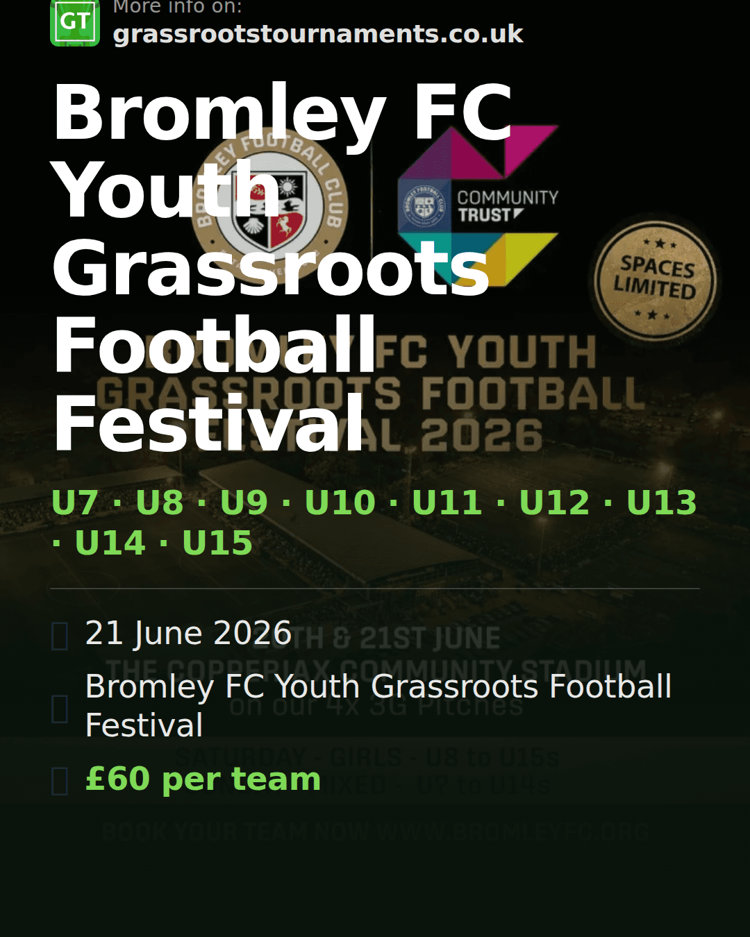 Bromley FC Youth Grassroots Football Festival — social preview