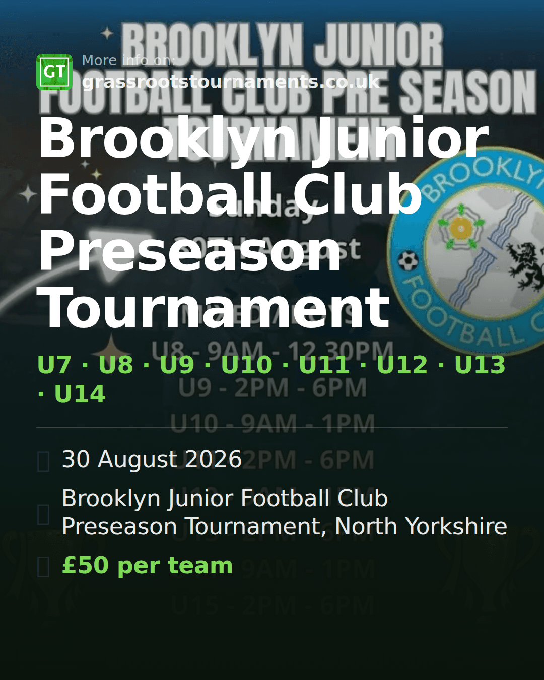 Brooklyn Junior Football Club Preseason Tournament — social preview