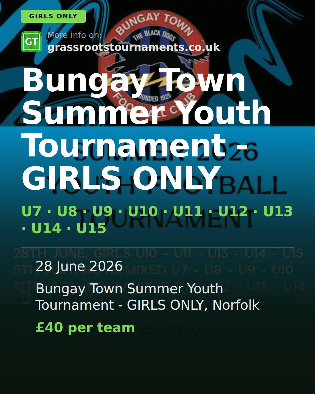 Bungay Town Summer Youth Tournament - GIRLS ONLY — social preview